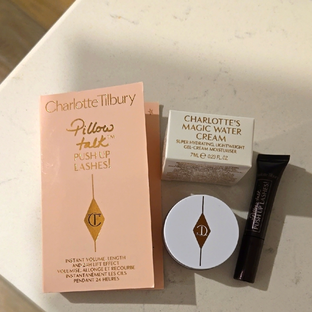 New Charlotte Tilbury Pillow Talk Push Up Lashes Mascara & MAGIC Water Cream Trv